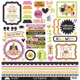 Hey Pumpkin - Doodlebug This & That Cardstock Stickers 12"X12"