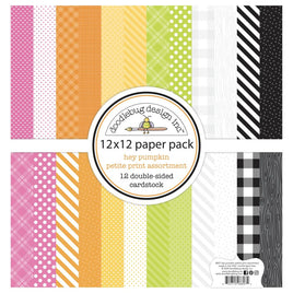 Hey Pumpkin - Doodlebug Petite Prints Double-Sided Cardstock 12"X12"
