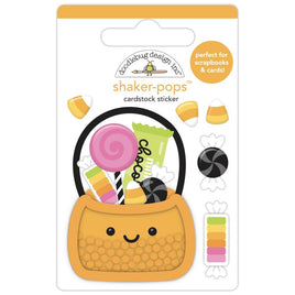 Trick Or Treats, Hey Pumpkin  - Doodlebug Shaker-Pops 3D Sticker