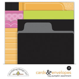 Hey Pumpkin - Doodlebug Cards & Envelopes 12/Pkg