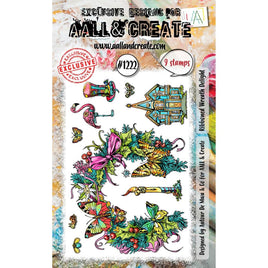 Ribboned Wreath Delight - AALL And Create A6 Photopolymer Clear Stamp Set