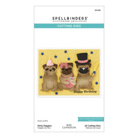 Party Puggles - Spellbinders Etched Dies By Bibi Cameron