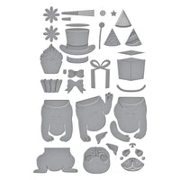 Party Puggles - Spellbinders Etched Dies By Bibi Cameron