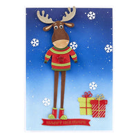 Dancin' Moose Klondike - Spellbinders Etched Dies From Dancin' Christmas Friends