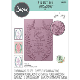 Merry & Bright - Sizzix 3D Textured Impressions Embossing Folder By Jen Long