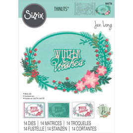 Winter Wishes #2 - Sizzix Thinlits Die Set 14/Pkg By Jen Long