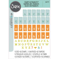 Tab Stamp Alpha - Sizzix A5 Clear Stamps With Framelits Die By 49 And Market