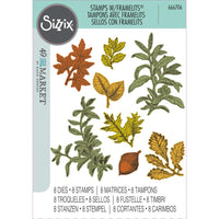 Forever Leaves - Sizzix A5 Clear Stamps With Framelits Die By 49 And Market