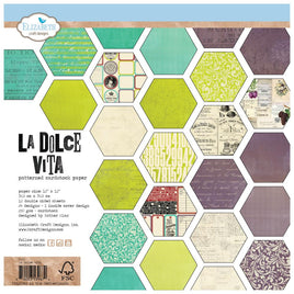 La Dolce Vita - Elizabeth Craft Double-Sided Cardstock Pack 12"X12"