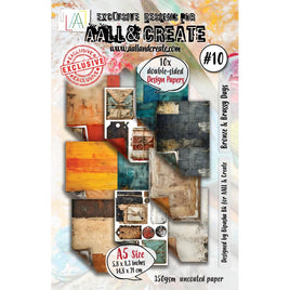 Bronze & Brassy Days - AALL And Create Design Double-Sided Cardstock A5 10/Pkg