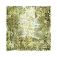 Forest - Stamperia Polyester Fabric 12"X12" 4/Pkg