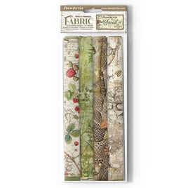 Forest - Stamperia Polyester Fabric 12"X12" 4/Pkg