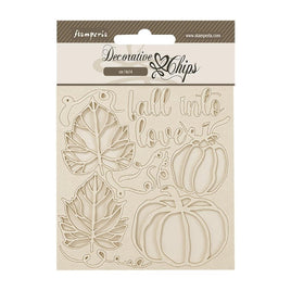 Golden Harmony Pumpkins - Stamperia Decorative Chips 5.5"X5.5"