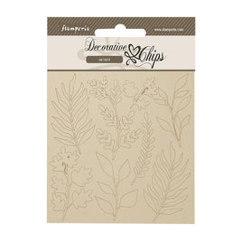 Forest Leaves - Stamperia Decorative Chips 5.5"X5.5"