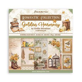 Golden Harmony - Stamperia Double-Sided Paper Pad 8"X8" 10/Pkg