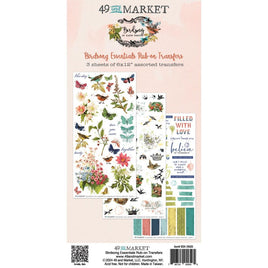 Essentials, Birdsong - 49 And Market Rub-On Transfer Set