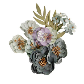 Blueberry Frosting - Prima Marketing Paper Flowers 9/Pkg