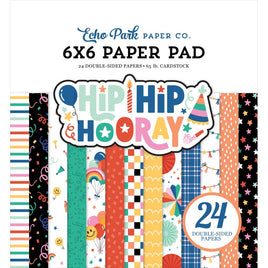 Hip Hip Hooray - Echo Park Double-Sided Paper Pad 6"X6"