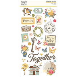 Front Porch Chipboard Stickers 6"x12"