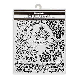 Alterego Crown Be Yourself - Stamperia Stencil 7.87"X9.84"