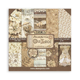 Old Lace - Stamperia Double-Sided Paper Pad 8"X8" 10/Pkg