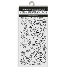 Old Lace Flowers - Stamperia Stencil 4.72"X9.84"