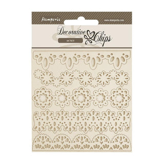 Old Lace Lace Borders - Stamperia Decorative Chips 5.5