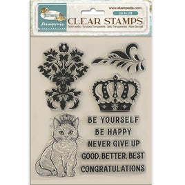 Alterego Crown And Cat - Stamperia Clear Stamps