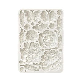 Old Lace Butterfly And Flowers - Stamperia Silicone Mold A5