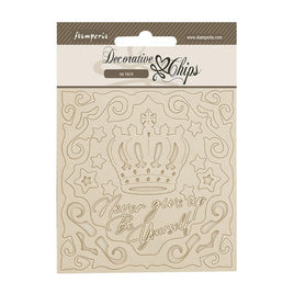 Alterego Frames And Crown - Stamperia Decorative Chips 5.5"X5.5"