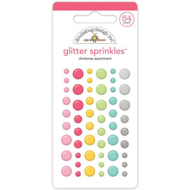 Christmas Assortment, Tinsel Time - Doodlebug Sprinkles Adhesive Enamel Shapes