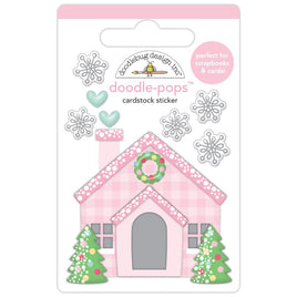 Christmas Cottage, Tinsel Time - Doodlebug Doodle-Pops 3D Sticker