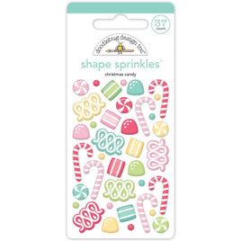 Christmas Candy, Tinsel Time - Doodlebug Sprinkles Adhesive Enamel Shapes