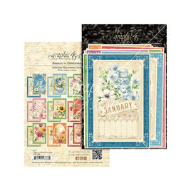 Calendar, Season To Celebrate - Graphic 45 Ephemera Card Set