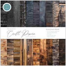 Scorched Wood - Craft Consortium Double-Sided Paper Pad 12"X12" 30/Pkg