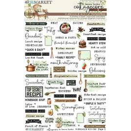 Cottagecore, Kitchen Edition - 49 And Market Rub-On Transfer Set 6"X8"