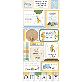 Words & Phrases, Winnie The Pooh Baby - Echo Park Chipboard 6"X13"