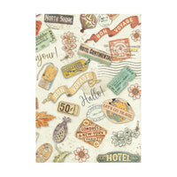 Art Of Travelling - Stamperia Assorted Rice Paper Backgrounds A6 8/Sheets