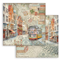 Art Of Travelling - Stamperia Double-Sided Paper Pad 8"X8" 10/Pkg