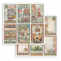 Art Of Travelling - Stamperia Double-Sided Paper Pad 8"X8" 10/Pkg