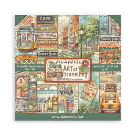 Art Of Travelling - Stamperia Double-Sided Paper Pad 12"X12" 10/Pkg