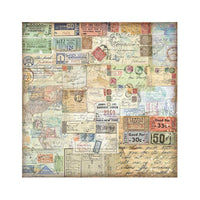 Art Of Travelling - Stamperia Polyester Fabric 12"X12" 4/Pkg