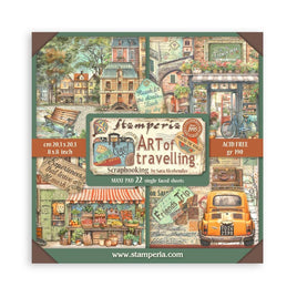 Art Of Travelling - Stamperia Single-Sided Paper Pad 8"X8" 22/Pkg