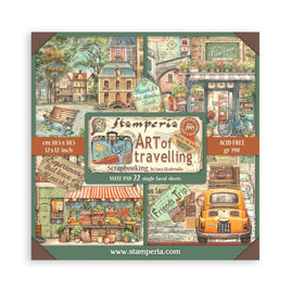 Art Of Travelling - Stamperia Single-Sided Paper Pad 12"X12" 22/Pkg