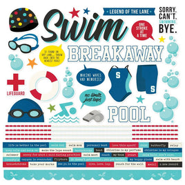 Swim - Simple Stories Cardstock Stickers 12"X12"