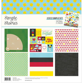 Softball - Simple Stories Collection Kit 12"X12"