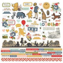 Say Cheese Classic Pooh - Simple Stories Cardstock Stickers 12"X12"