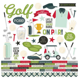 Golf - Simple Stories Cardstock Stickers 12"X12"