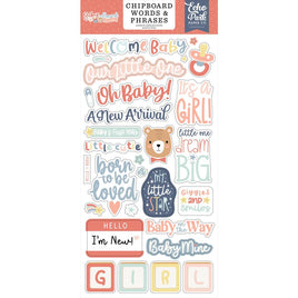 Words & Phrases, Baby On Board Girl - Echo Park Chipboard 6"X13"