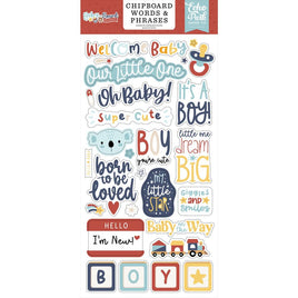 Words & Phrases, Baby On Board Boy - Echo Park Chipboard 6"X13"